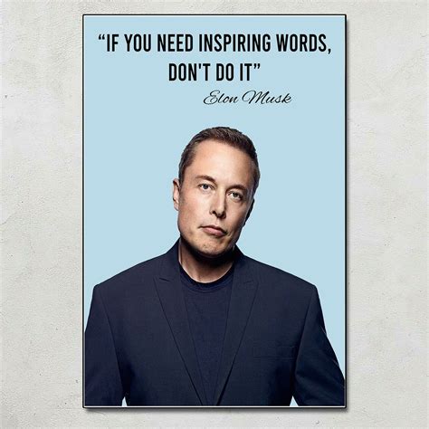 Elon Musk Poster Inspirational Quotes Success Motivation Poster Decor ...