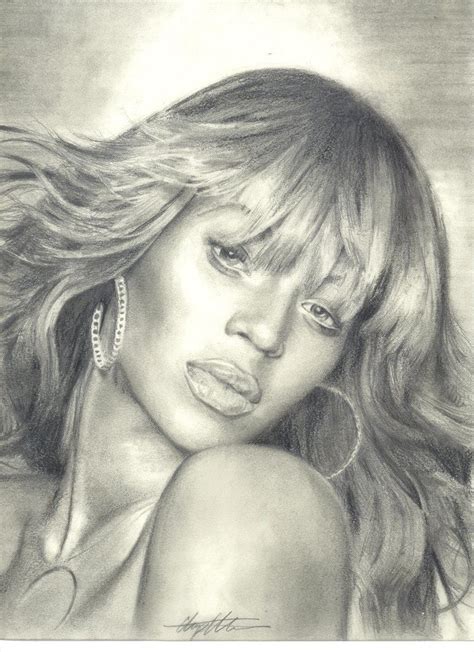 Beyonce Pencil Drawing by *ChipWhitehouse on deviantART Pencil Portrait ...