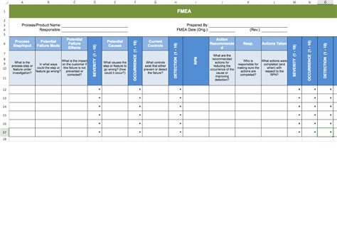 New Aiag-Vda Fmea Excel Template