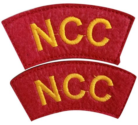 Red And Yellow Satin NCC Logo Uniform Badge at Rs 20/piece in Lucknow ...