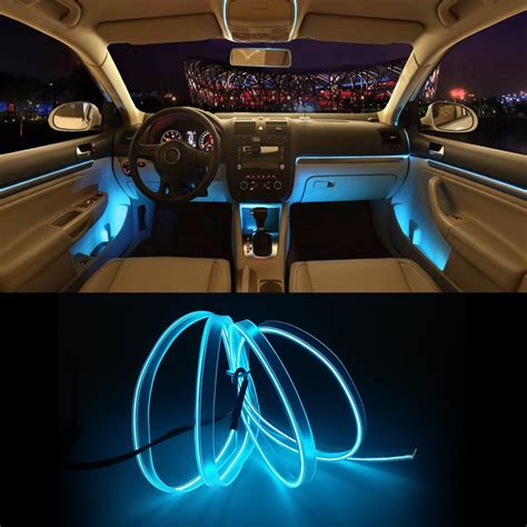 EL Car Cold Light Line Car LED Line Girly Interior Car Accessories 1 ...