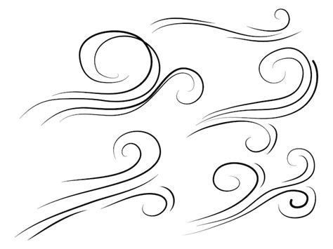 Premium Vector | Hand drawn set wind doodle blow gust design isolated ...