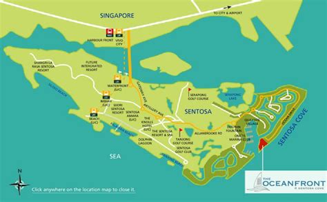 Sentosa map - Map of sentosa (Republic of Singapore)