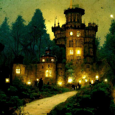 castle steampunk trimming night forest Xavier school for 06b43869 f836 ...