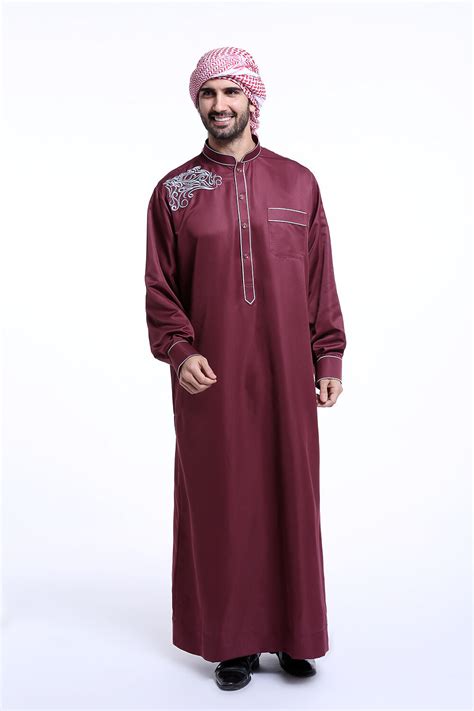 อาหรับชายเสื้อผ้าอิสลามสำหรับชายซาอุดีอาระเบีย Jubba Thobe Abaya Eid ...