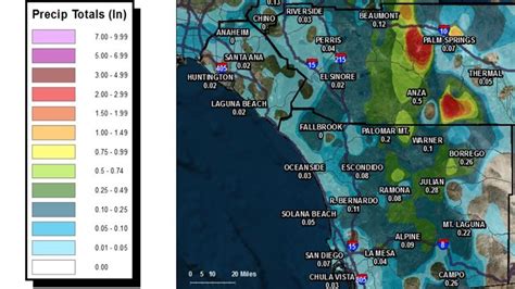 More Showers Forecast Sunday, But Rainfall Totals Low - Times of San Diego