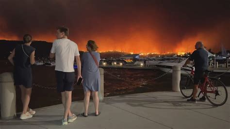 Smoke and flames loom over West Kelowna, B.C. as evacuations underway ...