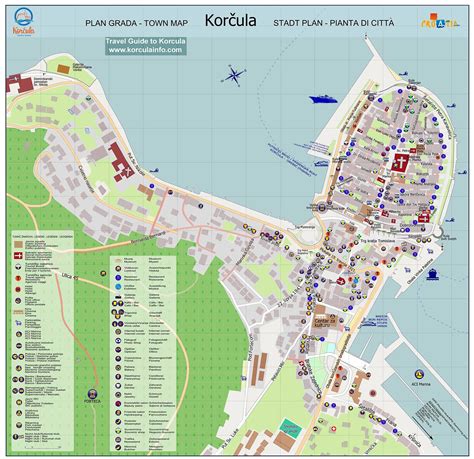 Korcula Old Town Map