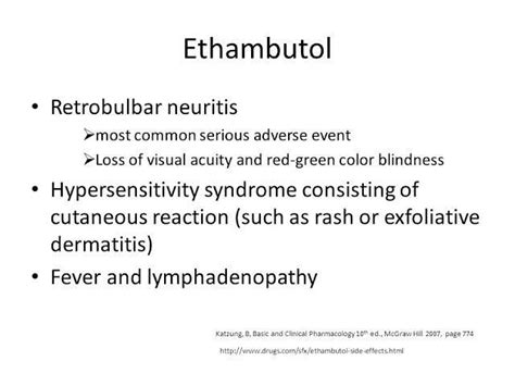 Side effects of ethambutol - MEDizzy