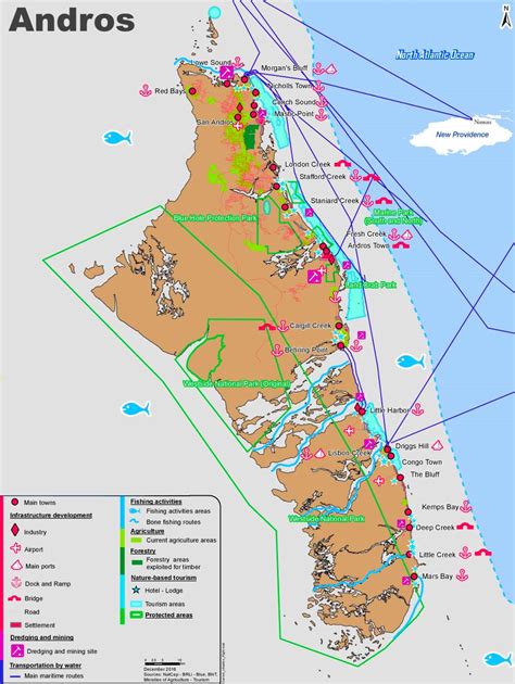 Andros (Bahamas) tourist map