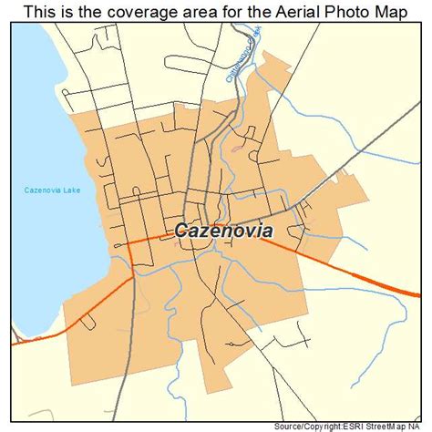 Aerial Photography Map of Cazenovia, NY New York