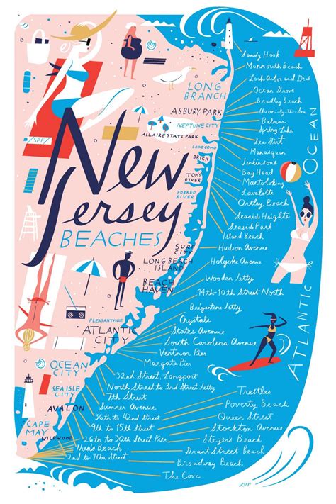 Jersey Shore Map Of Beaches | Campus Map