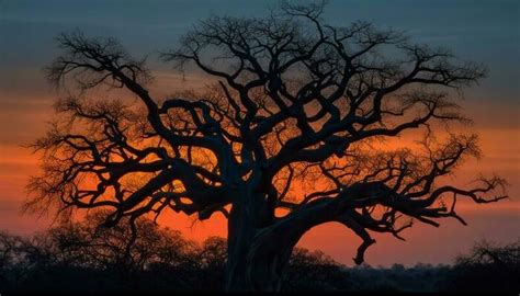 African Tree Silhouette Stock Photos, Images and Backgrounds for Free ...