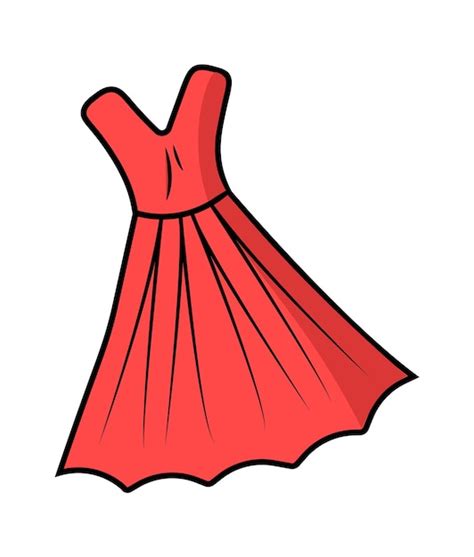 Premium Vector | Red dress icon Vector illustration