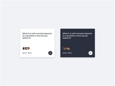 Question Cards (Day & Night) by Pavan Madiraju on Dribbble