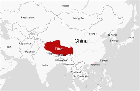 Tibet China Map