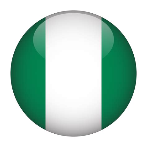 Nigeria 3D Rounded Flag with Transparent Background 15272190 PNG