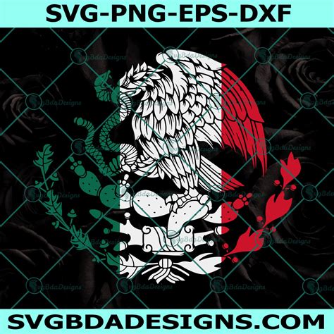 Mexico Eagle Flag SVG, Mexico Coat of Arms svg, Mexico Flag Svg