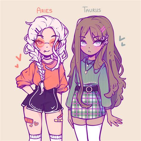 ZODIAC: Aries and Taurus by bambieyhs on DeviantArt