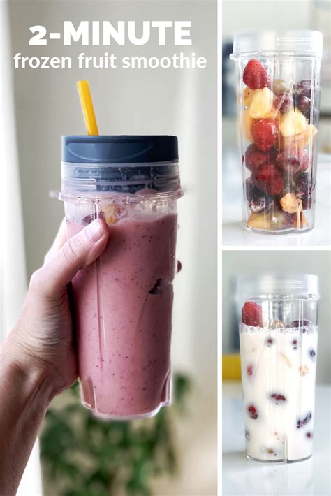 Easy 2-Minute Frozen Fruit Smoothie - For this particular smoothie, I ...