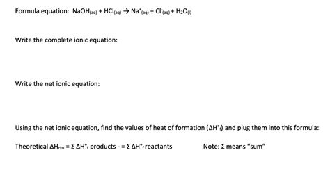 Answered: Formula equation: NaOH(ag) + HCl(aq) →… | bartleby