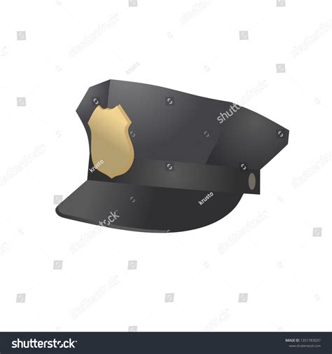 Police Officer Hat Vector Illustration Isolated Stock Vector (Royalty ...