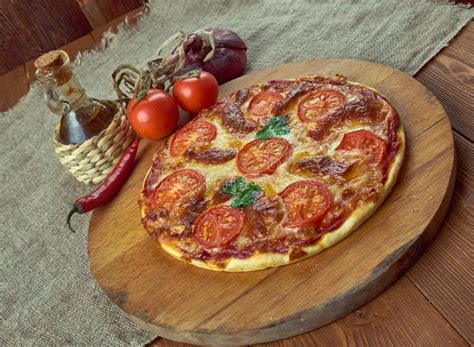 Pizza napoletana stock photo. Image of margherita, marzano - 91805730