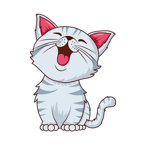 cute cat white pet cartoon character 4218321 Vector Art at Vecteezy