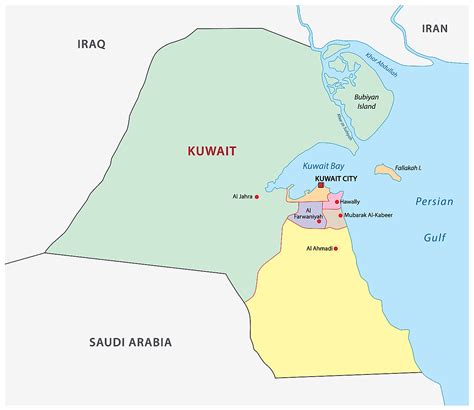 Capital Of Kuwait Map