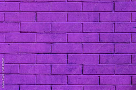 Purple painted brick wall Stock Photo | Adobe Stock