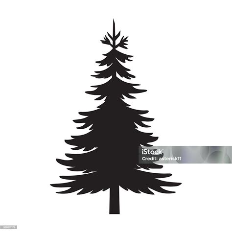 Tree Silhouette Stock Illustration - Download Image Now - Icon Symbol ...