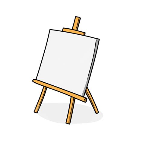 Painting Canvas Cartoon Illustration, Cartoon Clipart, Painting, Canvas ...