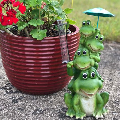 Resin Frog Rain Gauge - Furni Outdoor World