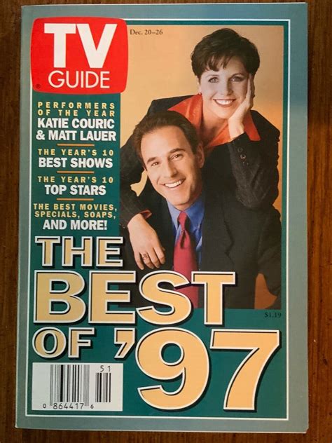 Tv Guide Dec 20-26, 1997 -The Best of ‘97-Katie Couric & Matt Lauer ...