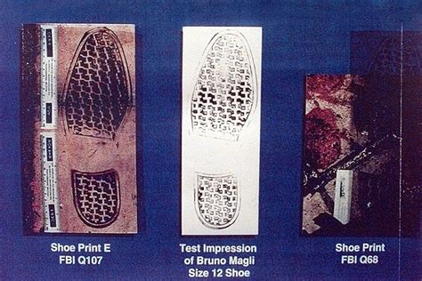 OJ Simpson shoe compared to crime scene shoe print - Forensic Science