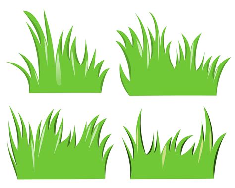 green grass cartoon, cute grass isolated on white background 7075896 ...