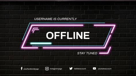 Offline Twitch Banner Template | Banner template, Youtube banner ...