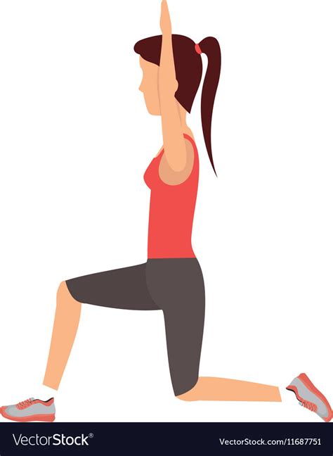 Person exercising in gym Royalty Free Vector Image