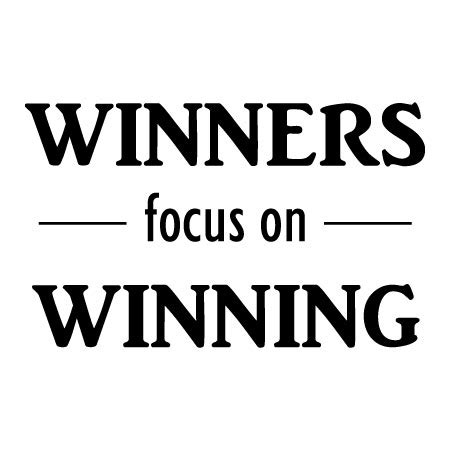 Winners Focus On Winning Wall Quotes™ Decal | WallQuotes.com