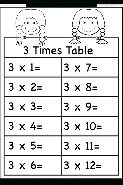 Times Table Worksheets Free Printable - Free Printable Worksheet