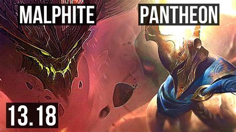 MALPHITE vs PANTHEON (TOP) | Legendary, 15/5/14, Rank 15 Malph | TR ...