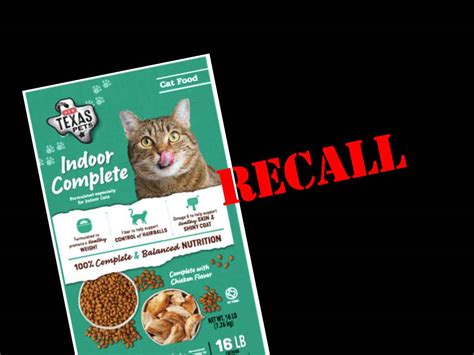 RECALL: H.E.B. Texas Pets Indoor Complete Dry Cat Food