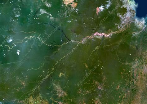 Amazon River, satellite image - Stock Image - E540/0297 - Science Photo ...