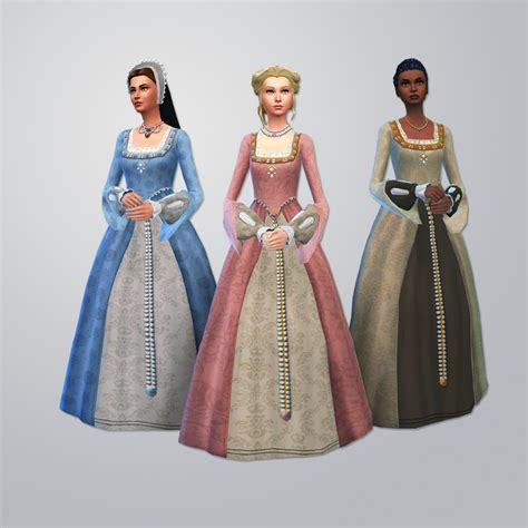 Commission 02 : Anne Boleyn’s Dress | Sims medieval, Sims 4 dresses, Sims 4