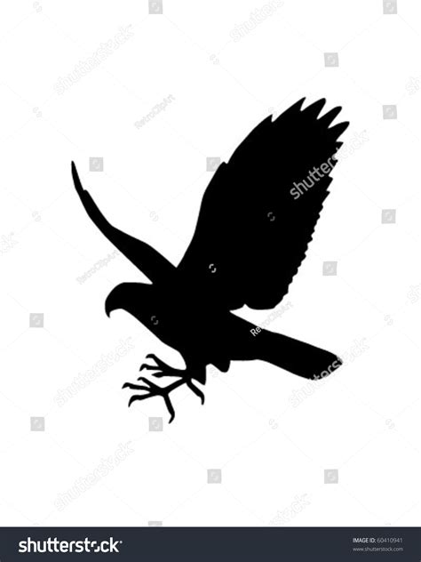 Falcon Silhouette Retro Clip Art Stock Vector (Royalty Free) 60410941 ...