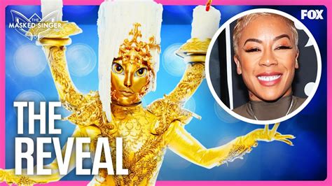 The Reveal: Keyshia Cole is Candelabra | Season 10 | The Masked Singer ...