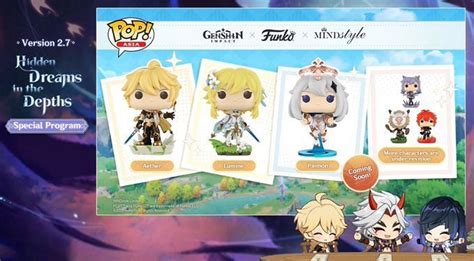 Genshin Impact Funko Pop figures officially announced