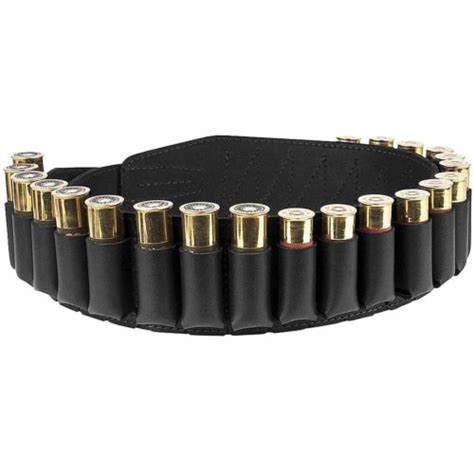 Leather Shotgun Shell Cartridge Bandolier Belt Holder 12 Gauge Hunting ...