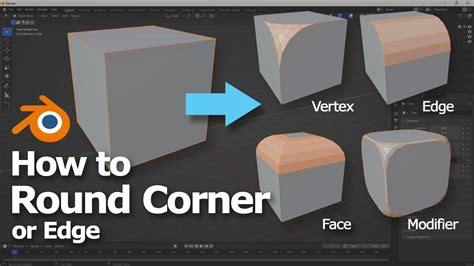 How to round the edges of a cube in Blender | Bevel Tool and Bevel ...