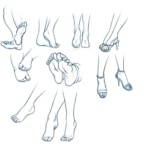 Feet Drawing Reference and Sketches for Artists